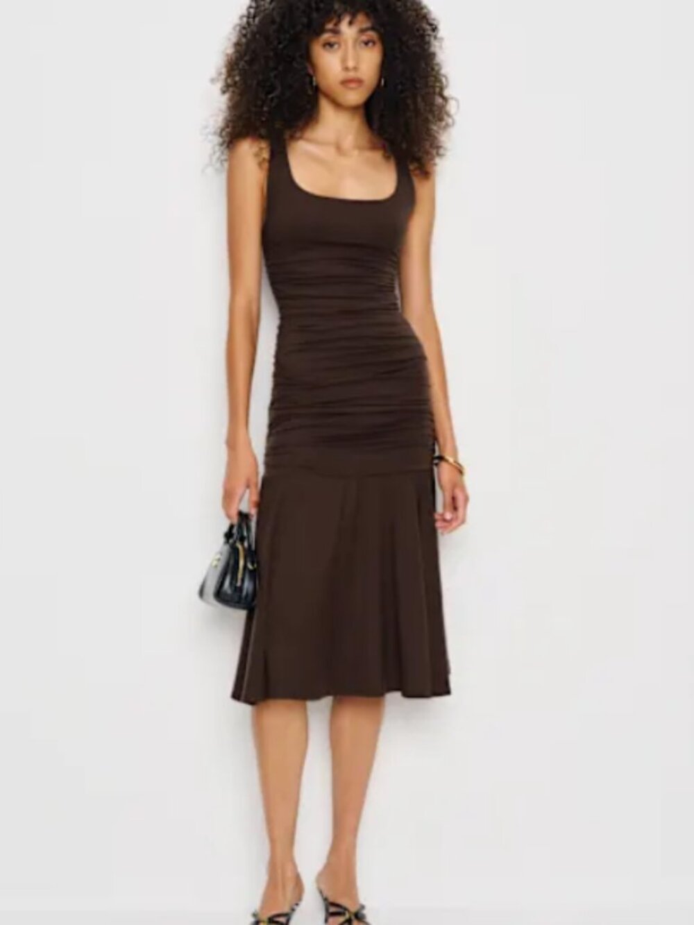 Reformation Kayla Knit Dress Brown - Size M